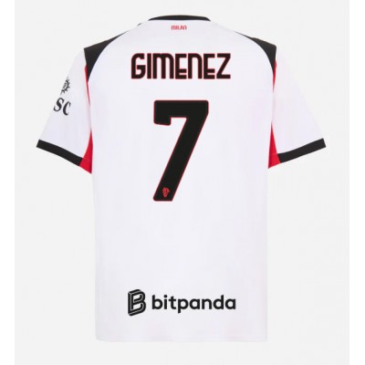 AC Milan Santiago Gimenez #7 Gostujuci Dres 2025-26 Kratak Rukav AC Milan Santiago Gimenez #7 Gostujuci Dres 2025-26 Kratak Rukav